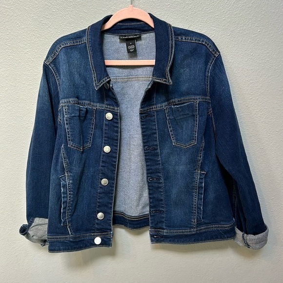 Lane Bryant Jackets & Blazers - Lane Bryant denim jacket, dark wash, plus size 16